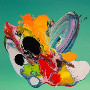 Image of abstract painting by Yoga Hortal to illustrate post