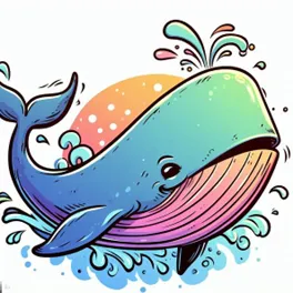 An image of a cartoon whale rising to the surface to illustrate post.