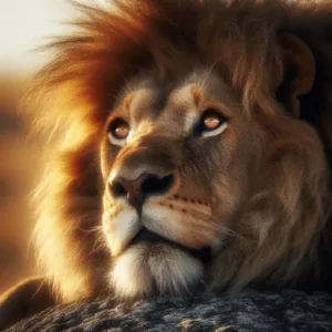 An image of an old lion to illustrate post